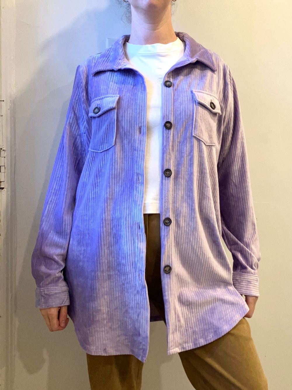 Studio 1886 soft Lavender corduroy jacket in size large